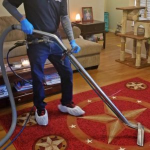 carpet cleaner in action