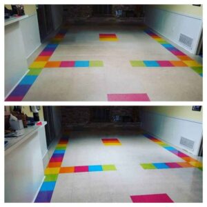 before and after commercial tile cleaning