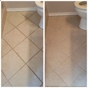 bathroom tile cleaning before and after